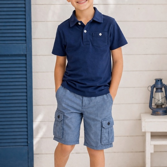Gymboree Other - NWT Gymboree Blue Polo with Cargo Short Set Size 6